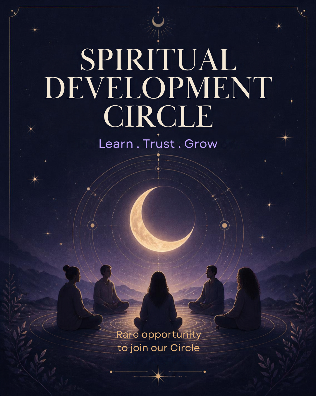 A small group of people sitting in a circle